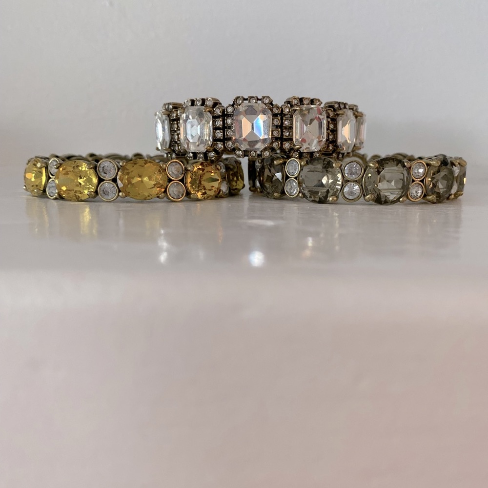 J Crew set of three stretch bracelets